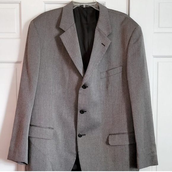 Jones New York Men’s Herringbone 2-Button Sport Jacket - Picture 2 of 7